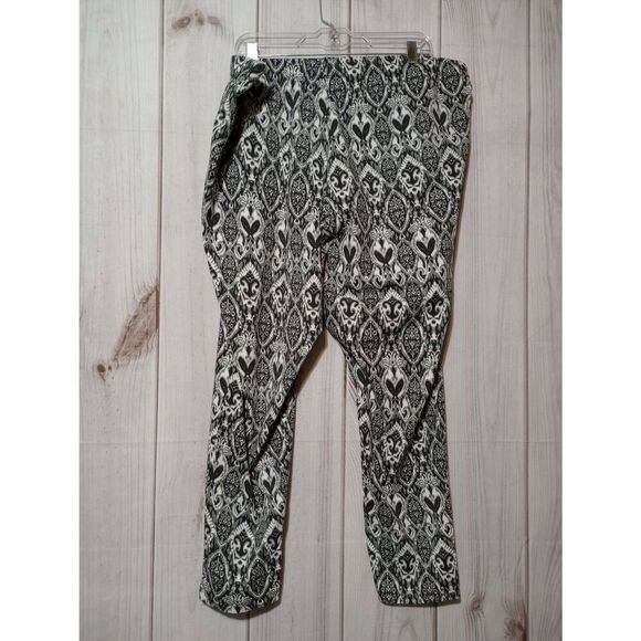 Roamans‎ Leggings Ladies 2x Black White - Picture 2 of 6